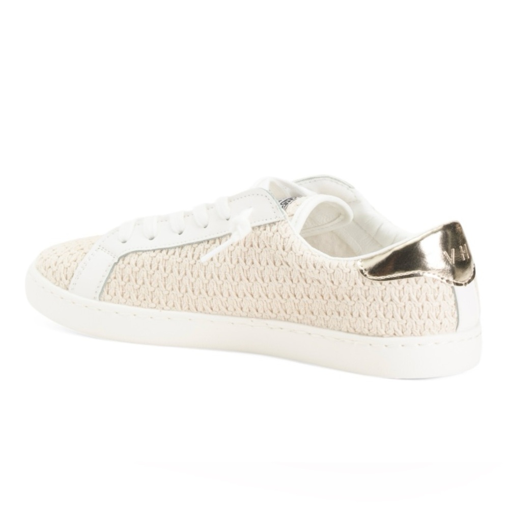 VINTAGE HAVANA Crochet Carla Natural Fashion Sneaker w/ Gold, White New w Box 8 - Picture 3 of 9